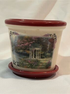 Vintage Thomas Kinkade planter